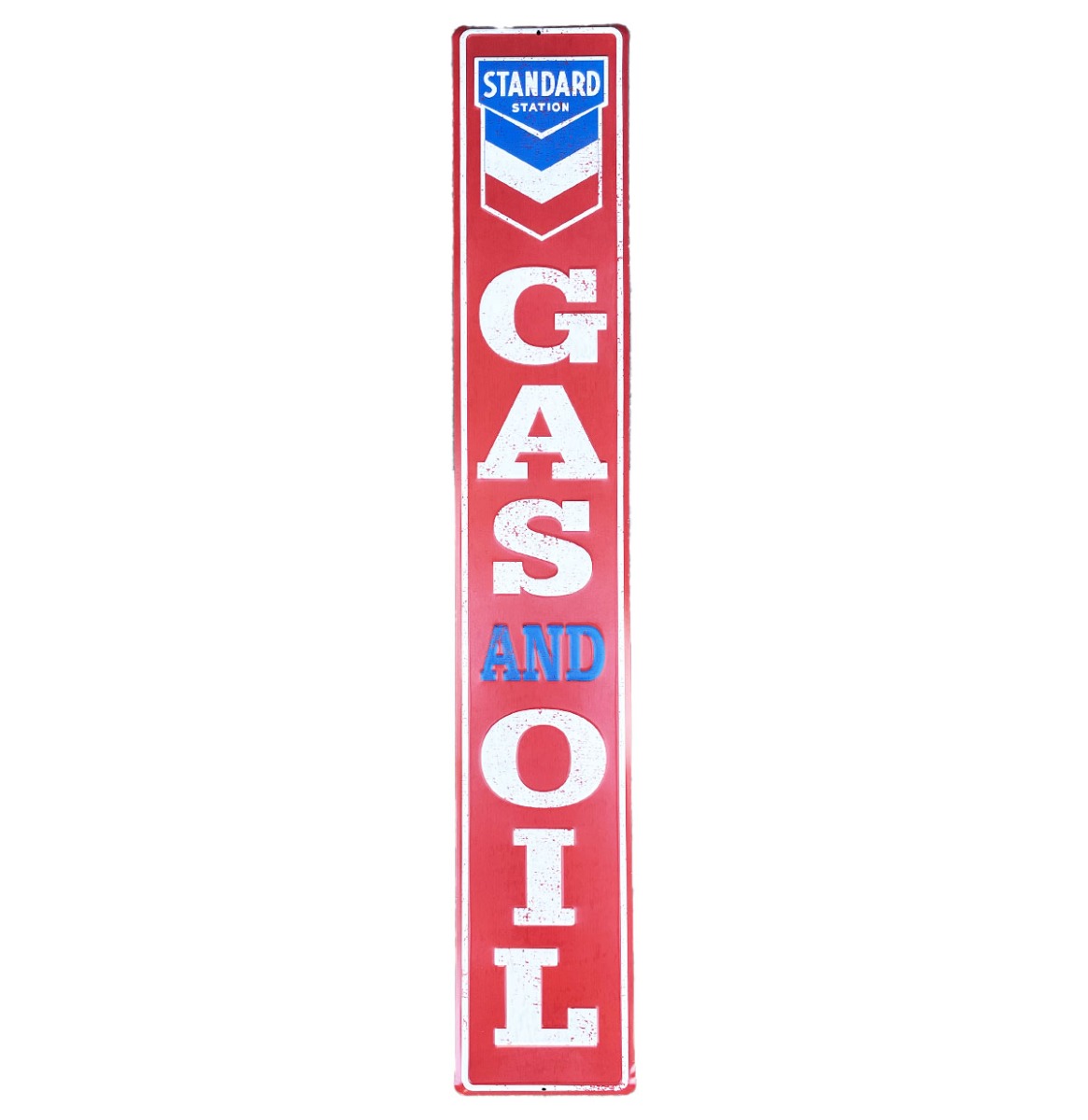 Standard Station Metalen Straatnaambord "Gas & Oil" - 91 x 15 cm | Standard Oil Gas