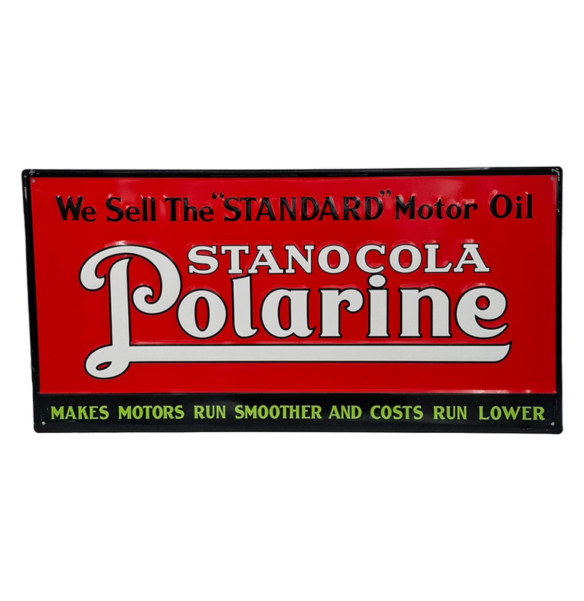 Stanocola Polarine Stalen Bord met Relief - 60x30cm | Fiftiesstore