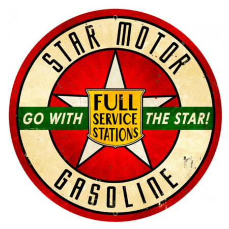 Star Motor Gasoline Zwaar Metalen Bord | Fiftiesstore