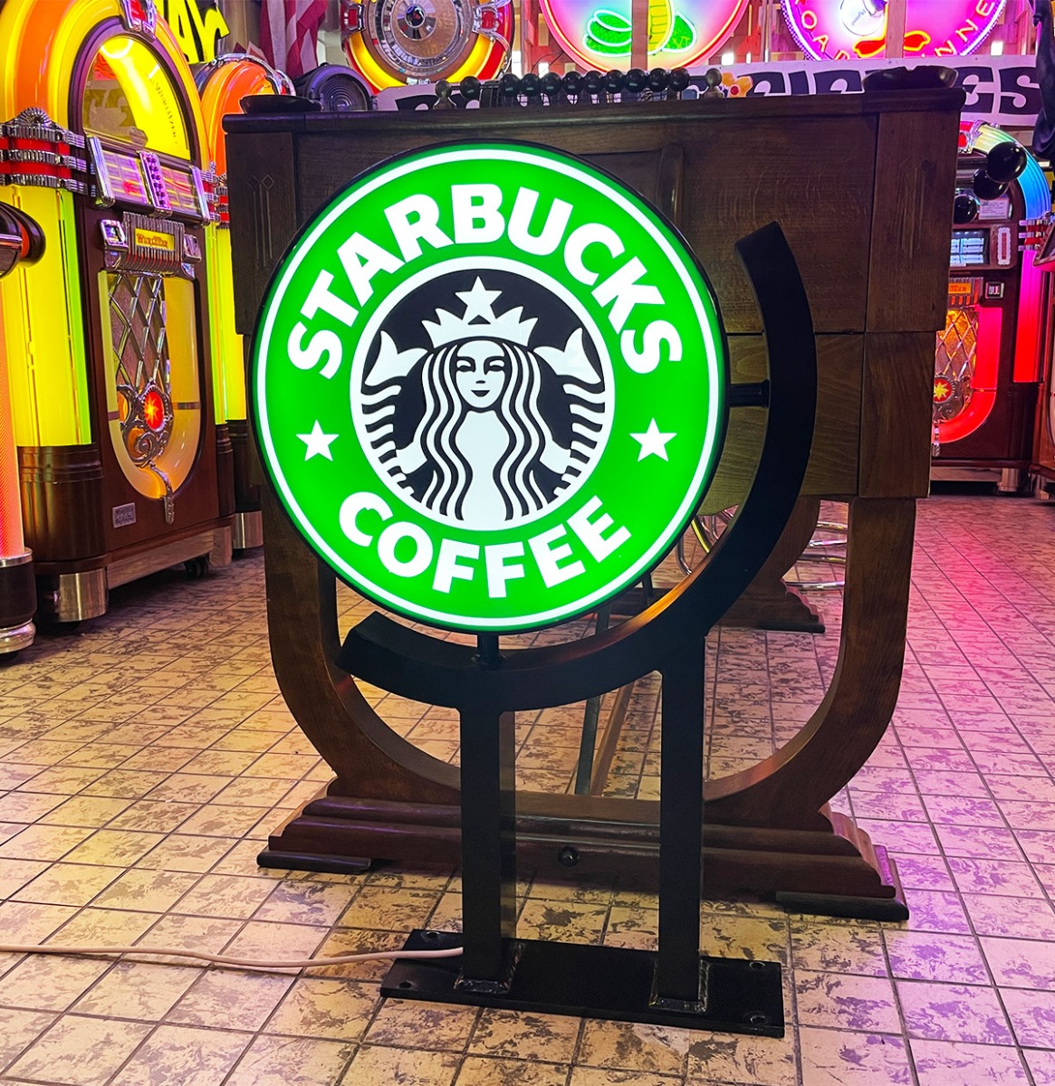 Starbucks Lichtbak - Origineel 2-zijdig Uithangbord | Fiftiesstore