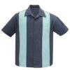 Steady 3 Star Panel Shirt Charcoal Mint-XXL | Steady Clothing