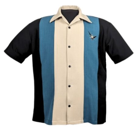 Steady Atomic Mad Men Shirt Black Pacific Stone-M | Steady Clothing