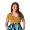 Steady Clothing Sophia Top Mustard-XXXL | Steady Clothing