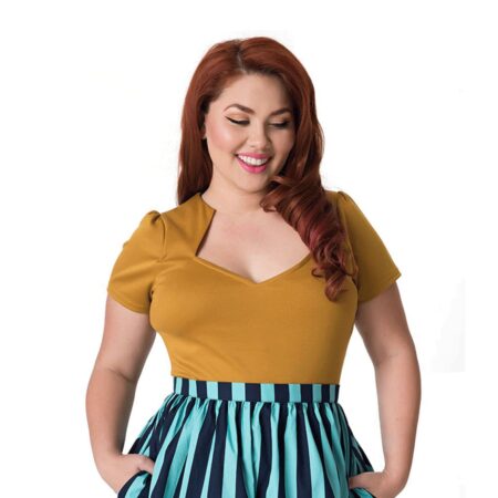 Steady Clothing Sophia Top Mustard-XXXL | Steady Clothing