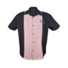 Steady Contrast Crown Shirt Black Pink-2XL | Fiftiesstore