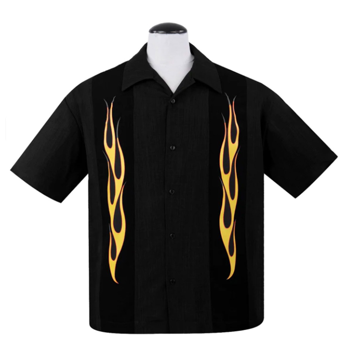 Steady Flame 'n Hot Shirt Black Orange -XL | Steady Clothing