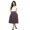 Steady High Waist Thrills Skirt Plum -3XL | Steady Clothing