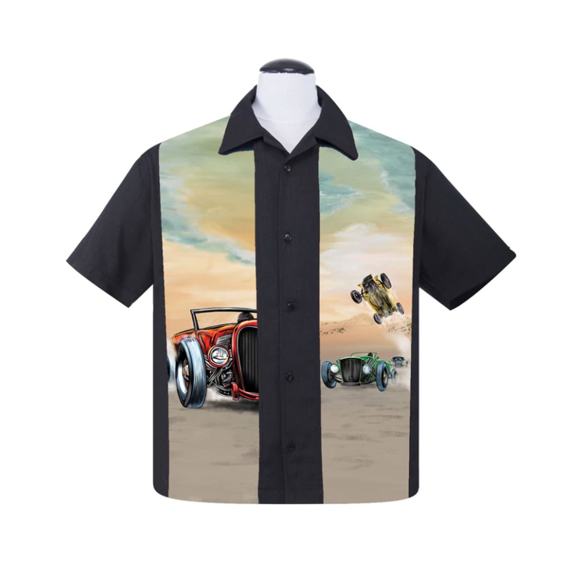Steady Hot Rod Derby Shirt Black-XXL | Steady Clothing