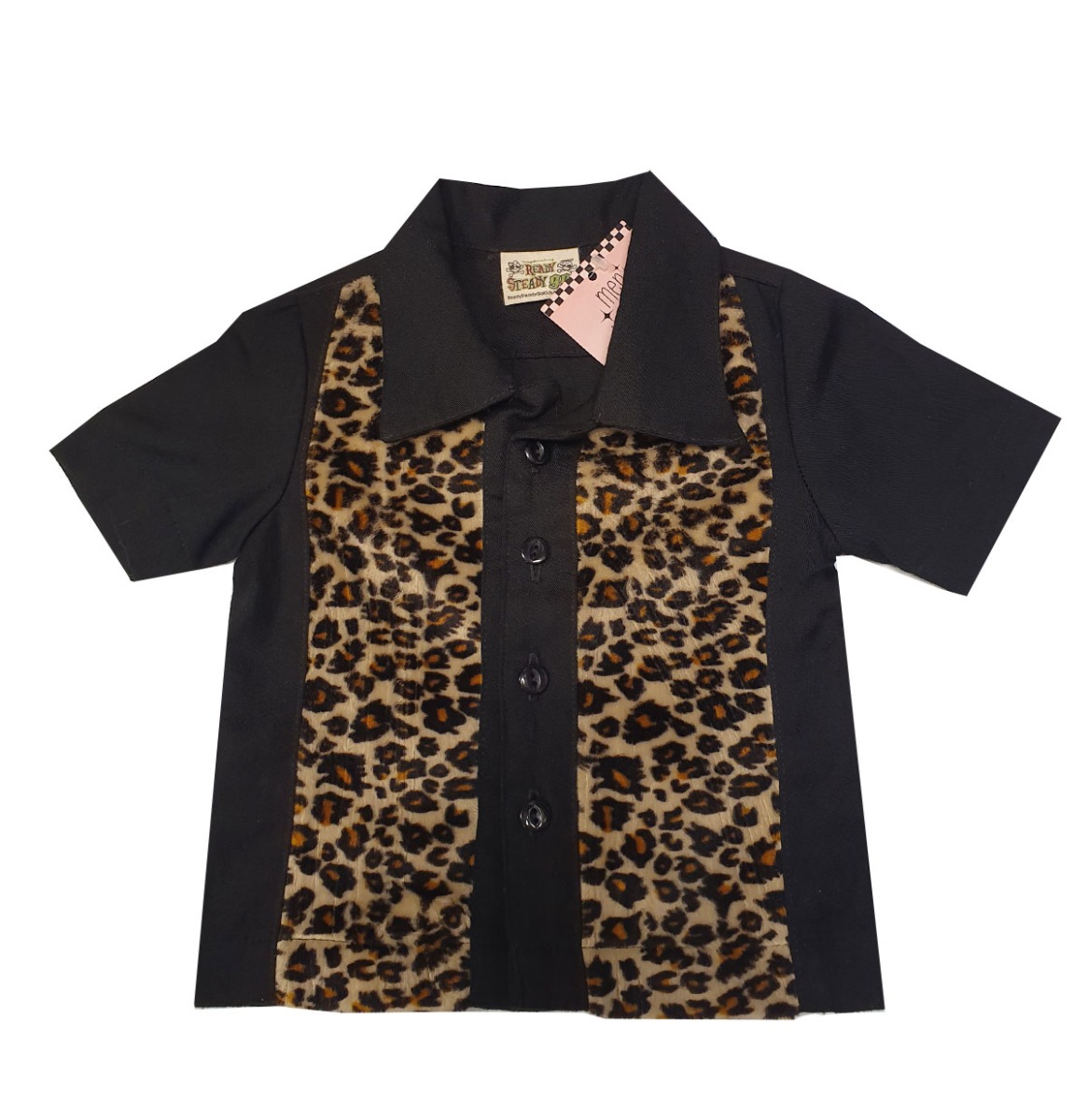 Steady Kids Baby Classic Shirt Luipaard Zwart- 12 Maanden | 29% korting | Steady Clothing