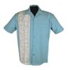 Steady Mod Martini Panel Shirt Aqua-2XL | Steady Clothing