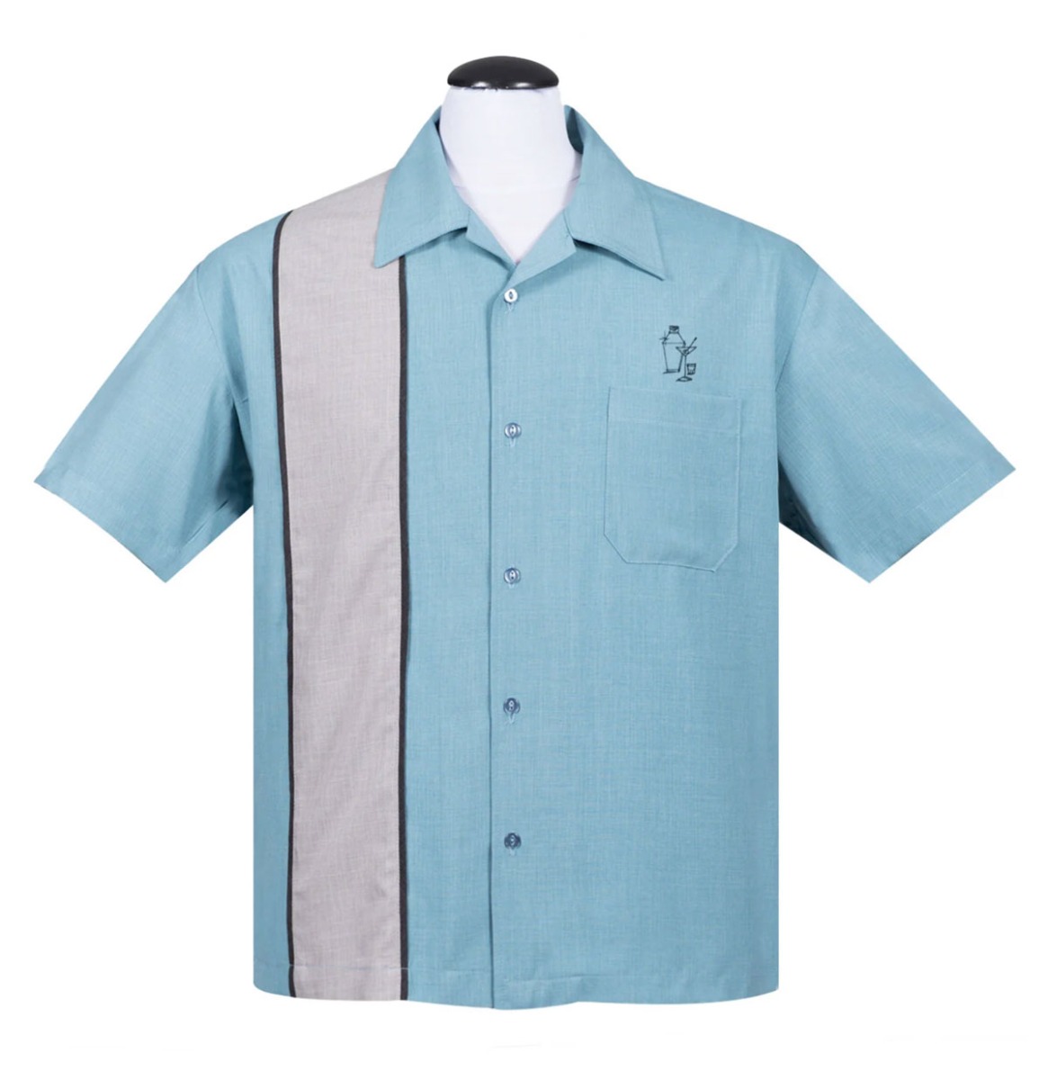Steady Palm Springs Cocktail Shirt Sea Foam-XXL | Fiftiesstore