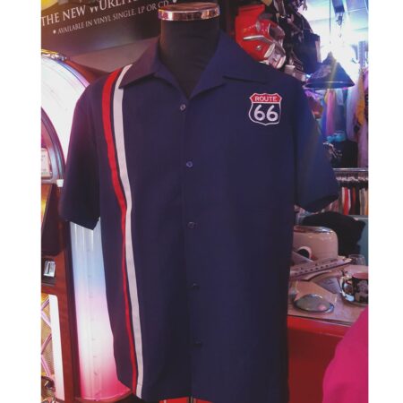 Steady Route 66 Racer Shirt Navy-3XL | Steady Clothing