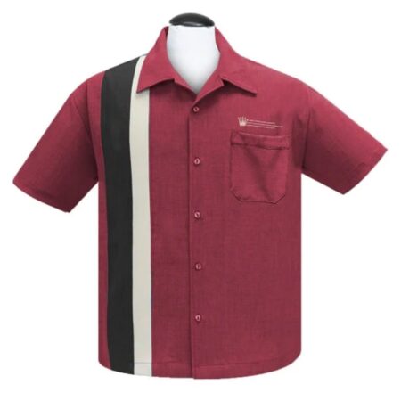 Steady The Alexander Shirt Burgundy Black Sage-XXL | Steady Clothing