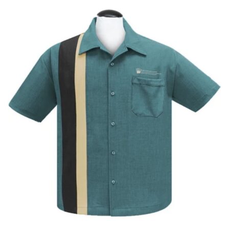 Steady The Alexander Shirt Teal-XXL | Fiftiesstore