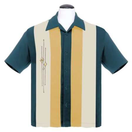Steady The Finley Shirt Teal Mustard Cream-L | Steady Clothing
