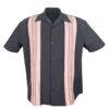 Steady The Ricardo Shirt Charcoal Pink-2XL | Fiftiesstore