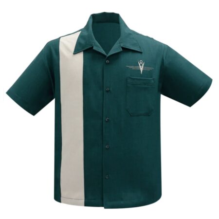 Steady V8 Classic Button Shirt Teal Stone-XXXL | Steady Clothing