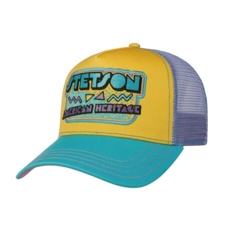 Stetson 90s Trucker Pet Geel Mint Paars | Stetson