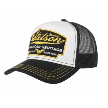 Stetson American Heritage Trucker Pet Zwart Geel | Stetson