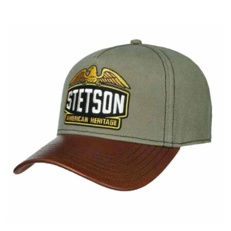 Stetson Army Pet Leer Bruin Groen | Stetson