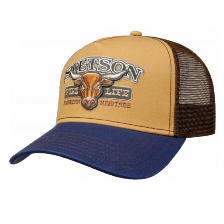 Stetson Bull Trucker Pet Bruin Blauw | Stetson