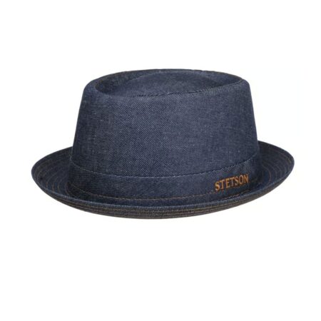 Stetson Danvick Pork Pie Denim Hat Dark Blue-61 / XL | Stetson
