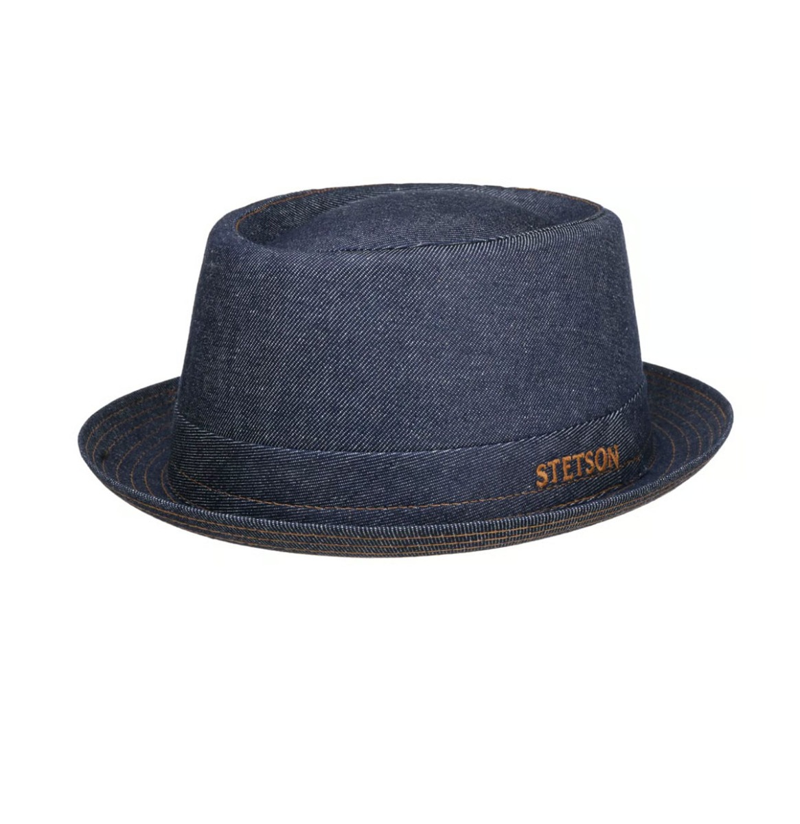 Stetson Danvick Pork Pie Denim Hat Dark Blue-61 / XL | Stetson