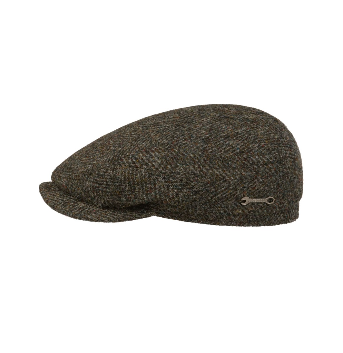 Stetson Hatteras Dark Herringbone Harris Tweed Garage Driver Cap -61 / XL | Stetson