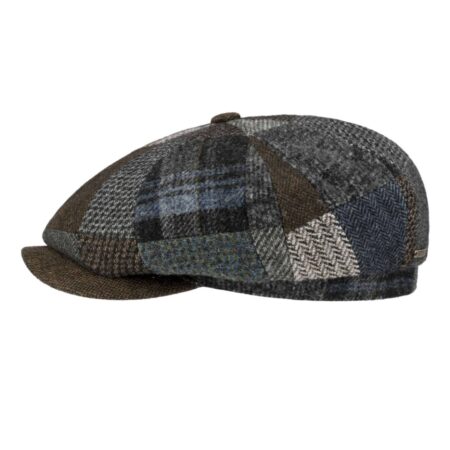Stetson Hatteras Patchwork Wool Cap Blue Grey-61 / XL | Stetson