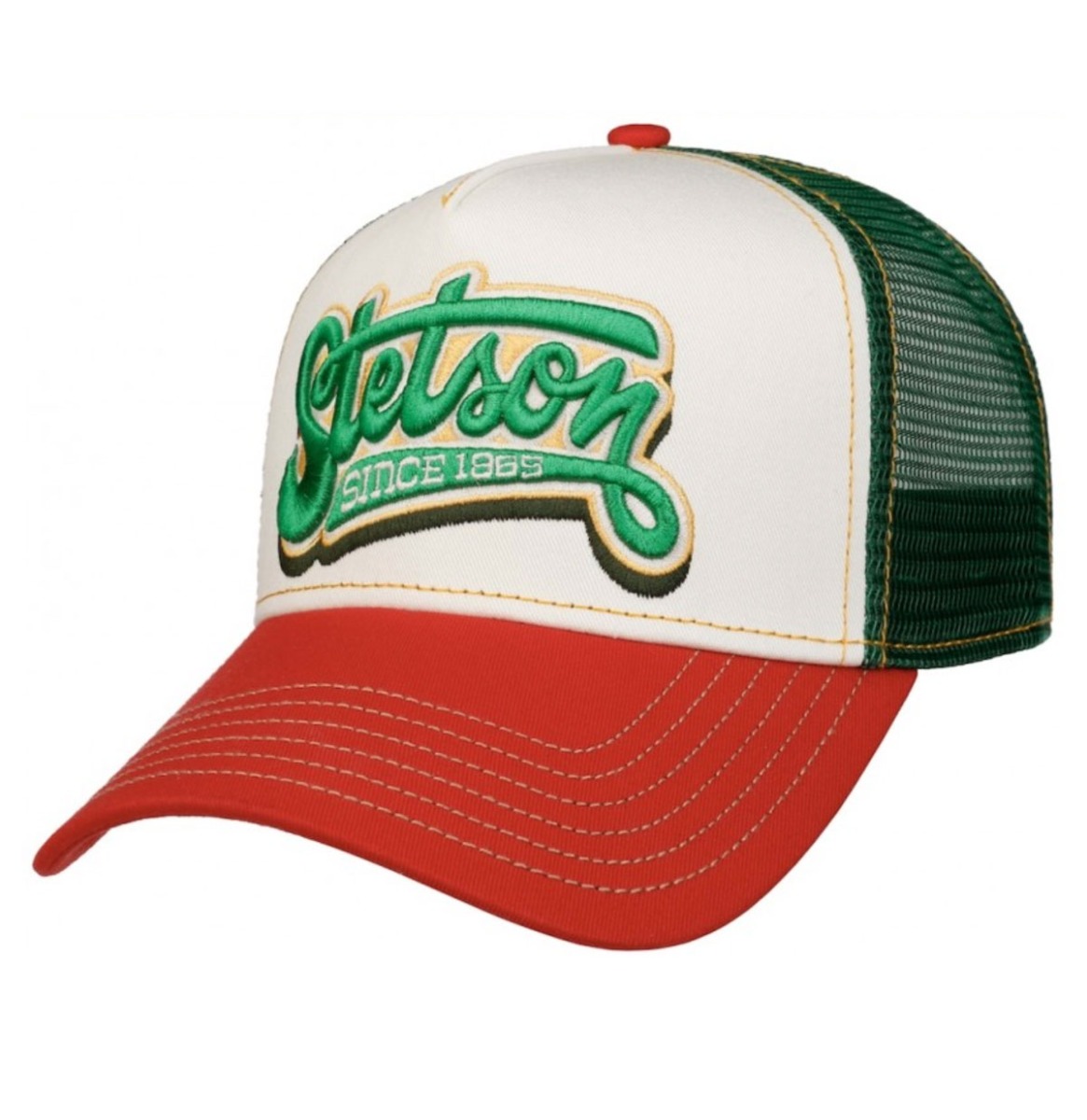 Stetson Lettering Trucker Pet Rood Groen | Stetson