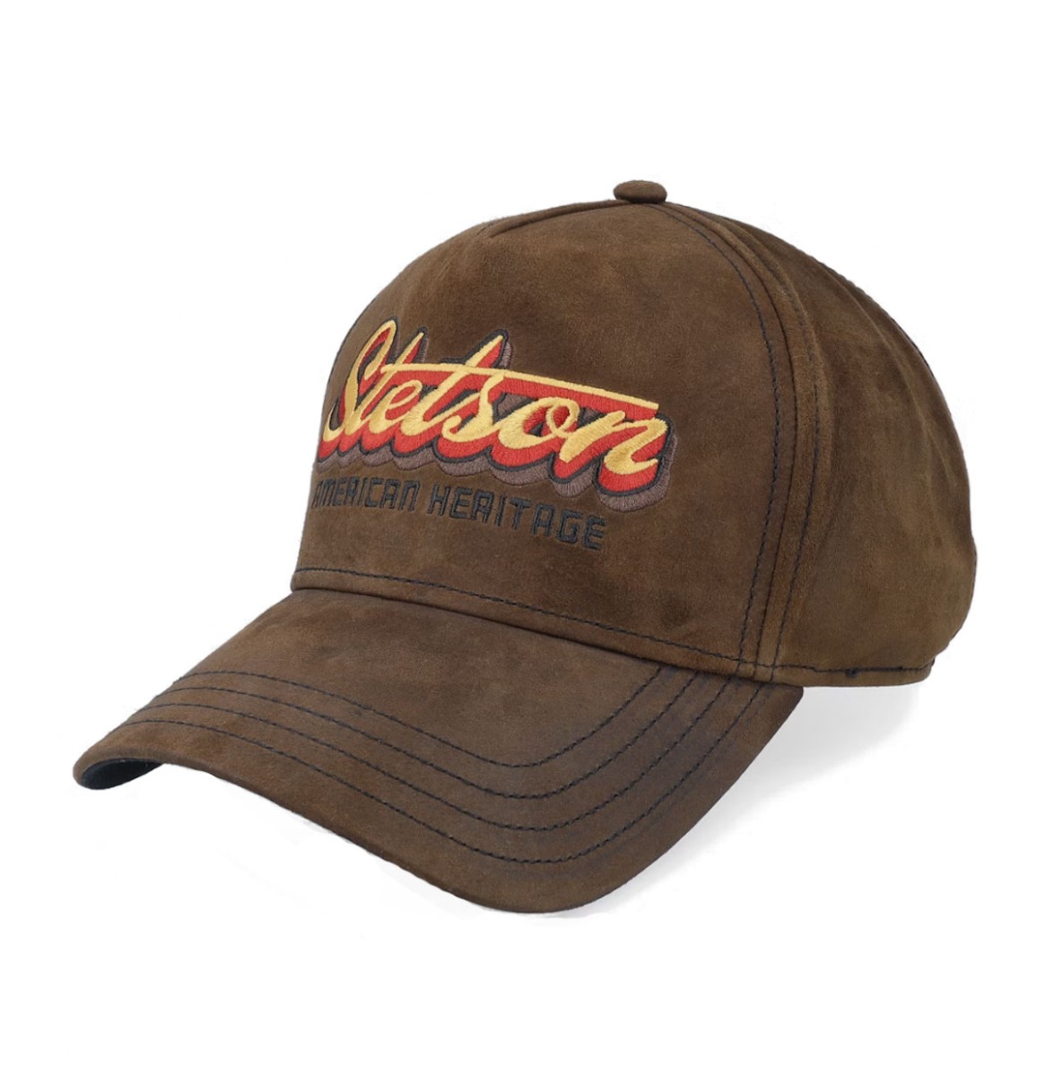 Stetson Oily Goat Trucker Pet Suede Bruin | Stetson