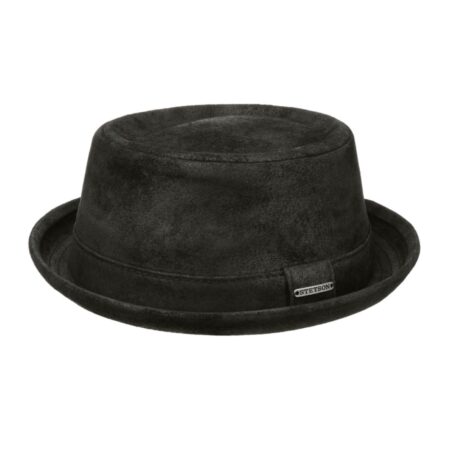 Stetson Pork Pie Pennsylvania Hat Leather Black-61 / XL | Stetson