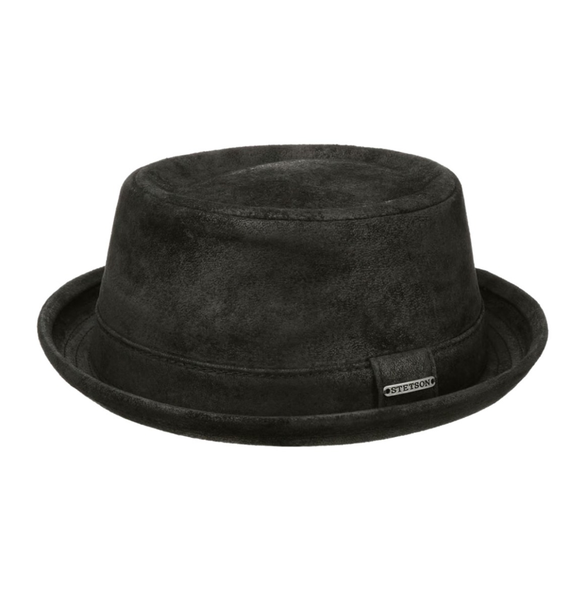 Stetson Pork Pie Pennsylvania Hat Leather Black-61 / XL | Stetson