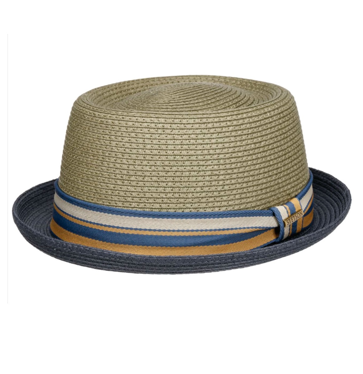 Stetson Pork Pie Toyo Hat Green Blue-57/M | Fiftiesstore