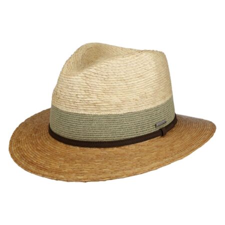 Stetson Traveller Hat Palm Braid - Natural With Mint-61 / XL | Stetson