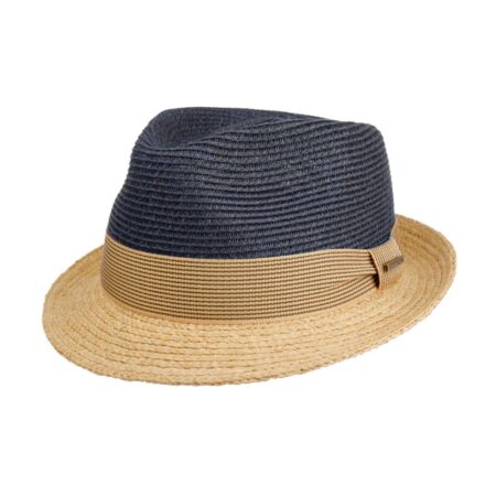 Stetson Trilby Toyo Raffia Hat Dark Blue-61 / XL | Stetson