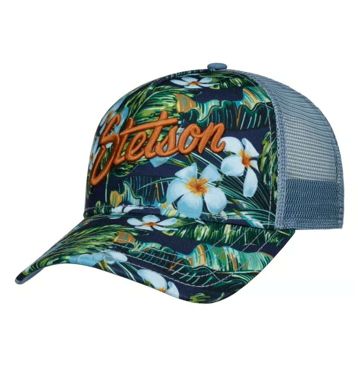 Stetson Trucker Pet Hawaii Flower Blauw | Stetson