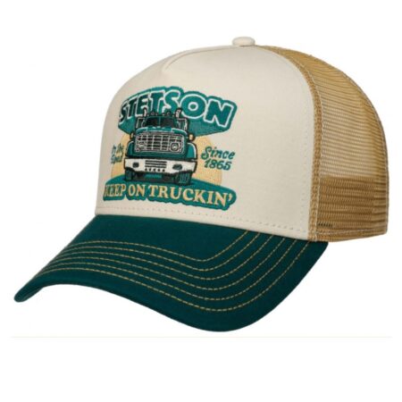 Stetson Trucker Pet Keep On Trucking Groen Goud | Stetson