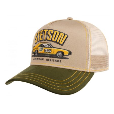 Stetson Trucker Pet Racing Groen Beige | Stetson