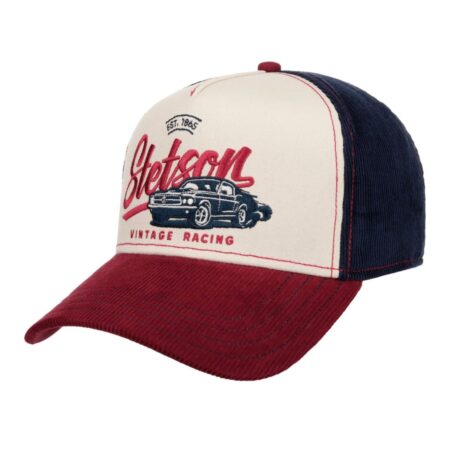Stetson Trucker Pet Vintage Racing Blauw Rood | Stetson