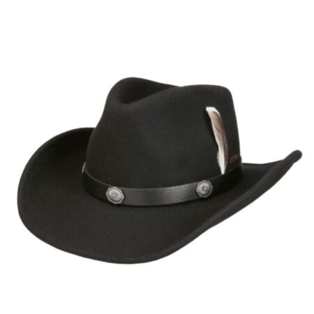 Stetson Western Woolfelt Hat Black-57/M | Fiftiesstore