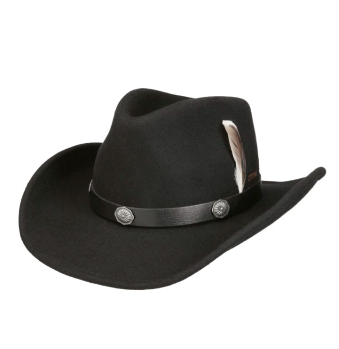 Stetson Western Woolfelt Hat Black-57/M | Fiftiesstore