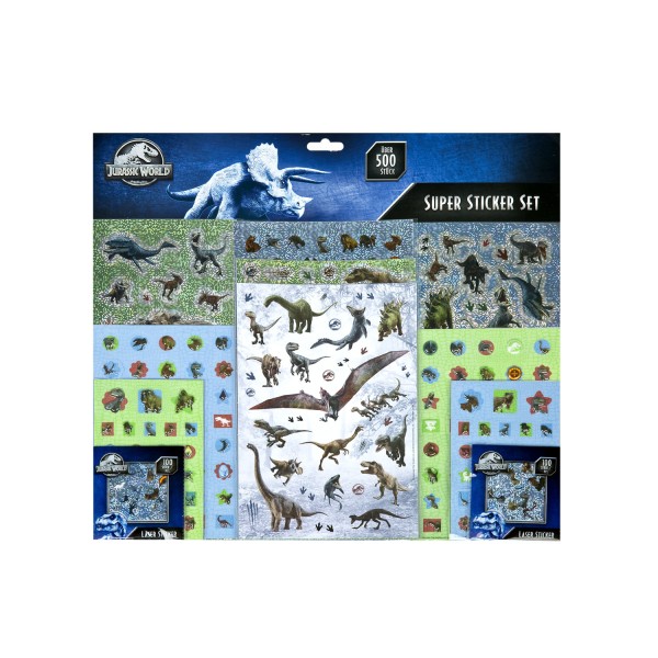 Stickerset Jurassic World Dino 500-Delig |