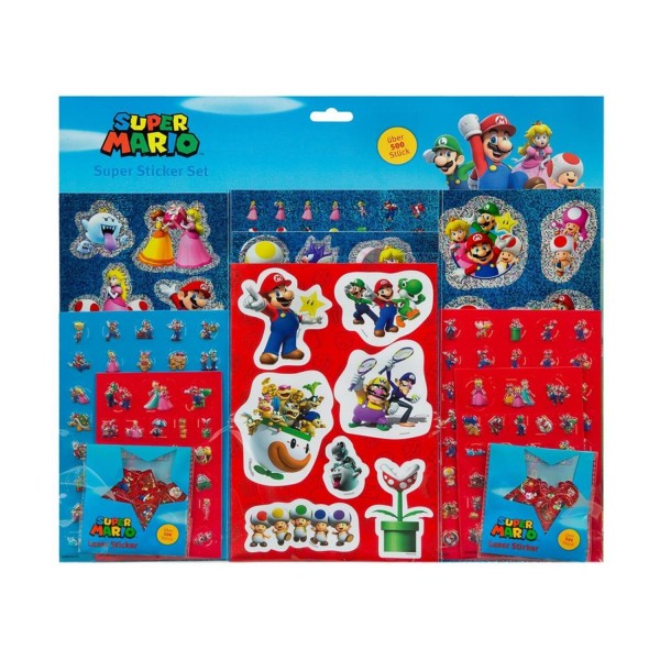 Stickerset Super Mario 500-Delig |