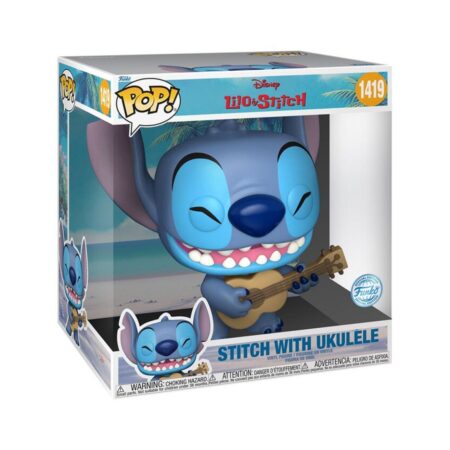 Stitch met Ukulele (Jumbo Pop!) vinyl figuur 1419 Funko Pop | Funko