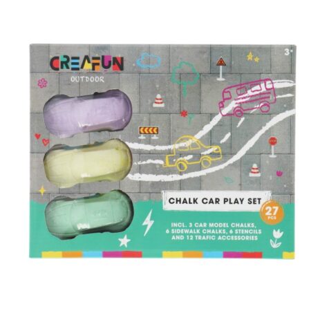 Stoepkrijt Auto's Wegenset 3 Stuks Creafun Outdoor | Creafun