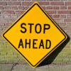 Stop Ahead Verkeersbord - 76 x 76cm - Origineel | The Dutch Pickers