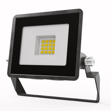 Stratos - LED Breedstraler 10 Watt 735 Lumen - 4000K Neutraal wit licht - IP65 waterdicht - 15cm Kabel - Schijnwerper | HOFTRONIC