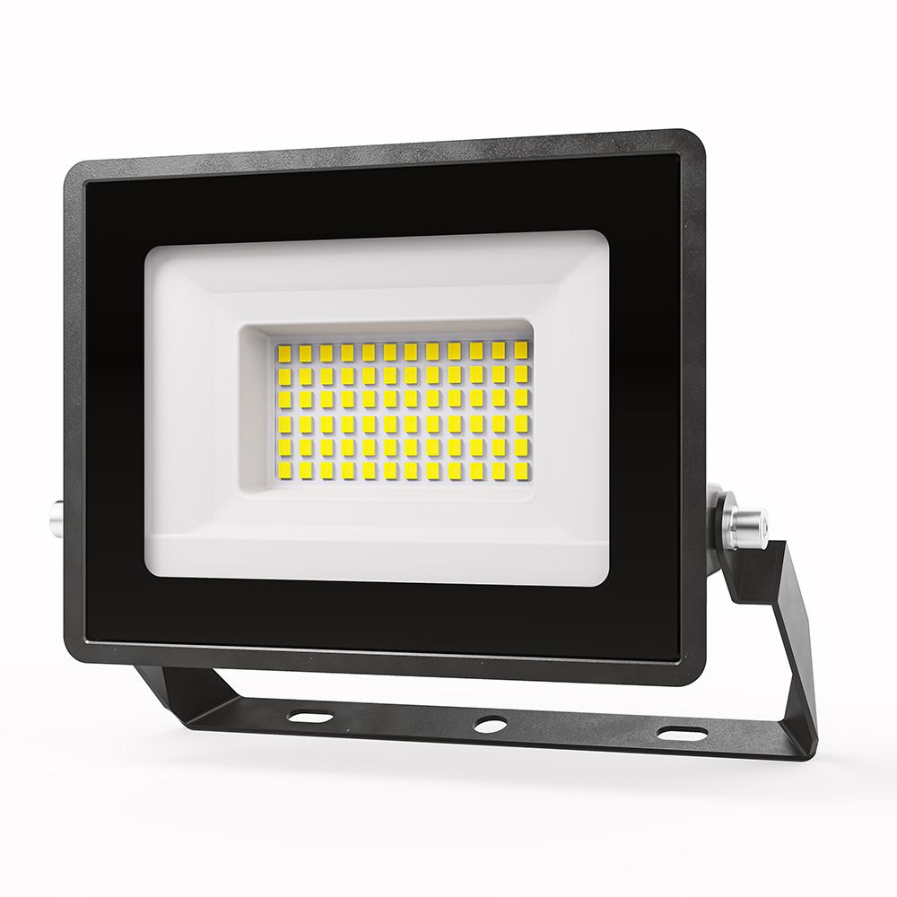 Stratos - LED Breedstraler 30 Watt 2505 Lumen - 4000K Neutraal wit licht - IP65 waterdicht - 15cm Kabel - Schijnwerper | HOFTRONIC