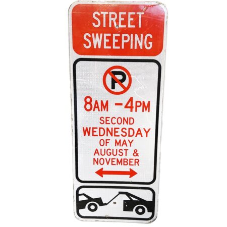 Street Sweeping Wednesdays - Original American Street Sign - 76 x 30